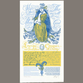 "Signed, Sealed, Soapbox" Dead Feminist broadside by Chandler O'Leary and Jessica Spring