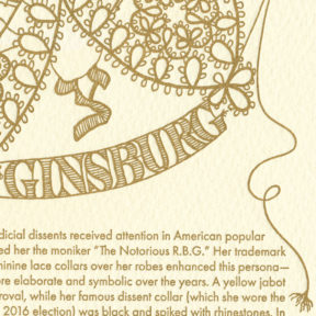 Detail of "Re-weave the People" Dead Feminist broadside by Chandler O'Leary and Jessica Spring