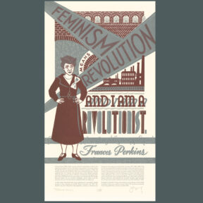 "Devotional Labor" Dead Feminist broadside by Chandler O'Leary and Jessica Spring